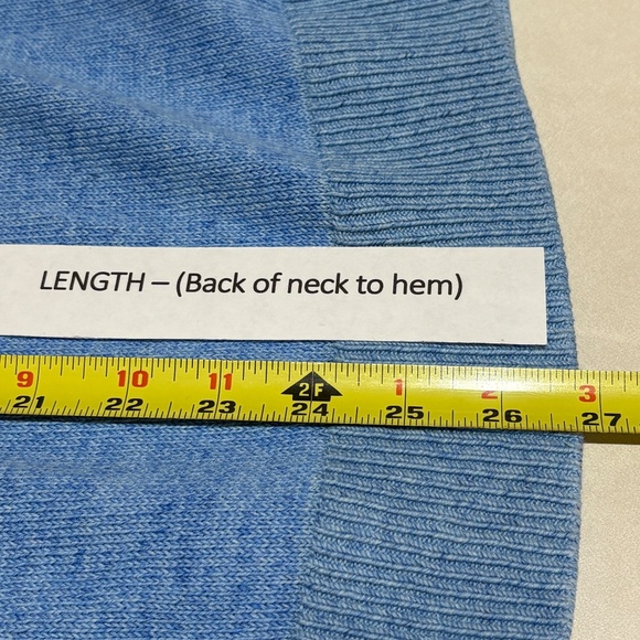 T by Talbots Women Cotton Crewneck Pullover Sweater Sz L Blue Coastal Cozy Comfy - Picture 7 of 10